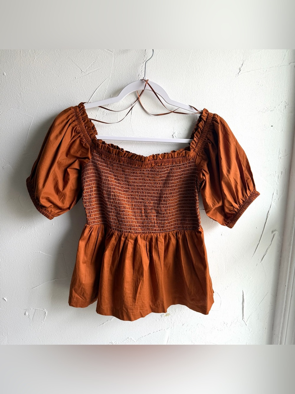 Old Navy Off-The-Shoulder Smocked Babydoll Swing Blouse Size M